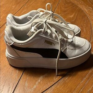 Puma White and Black Sneakers